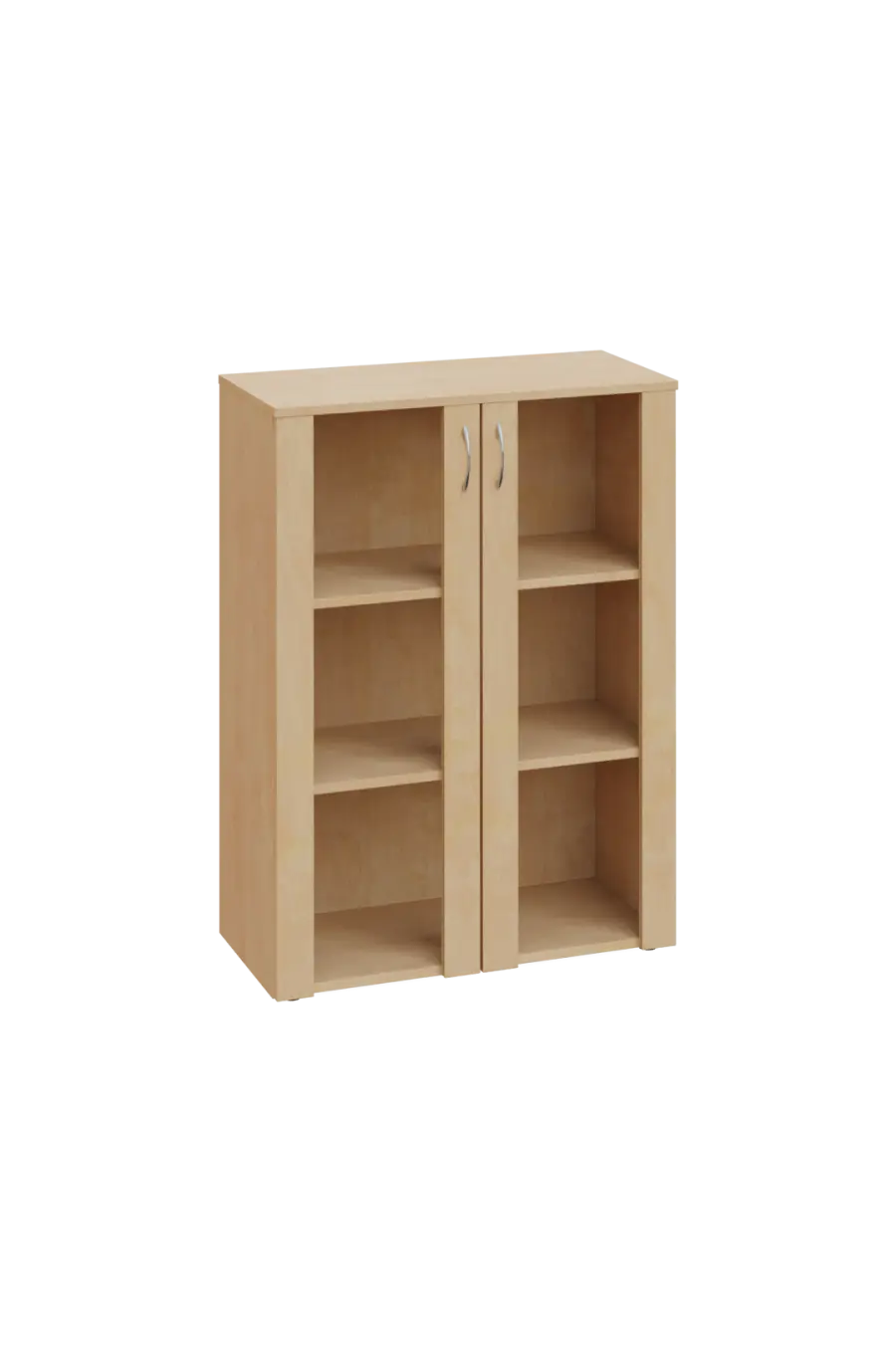 ENP 3 - 8S kancelářská skříň, 2-dveřová/prosklená, 1100x800x400, bříza světlá